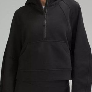 NWOT Lululemon Scuba Oversized Half-Zip Black Fleece Hoodie